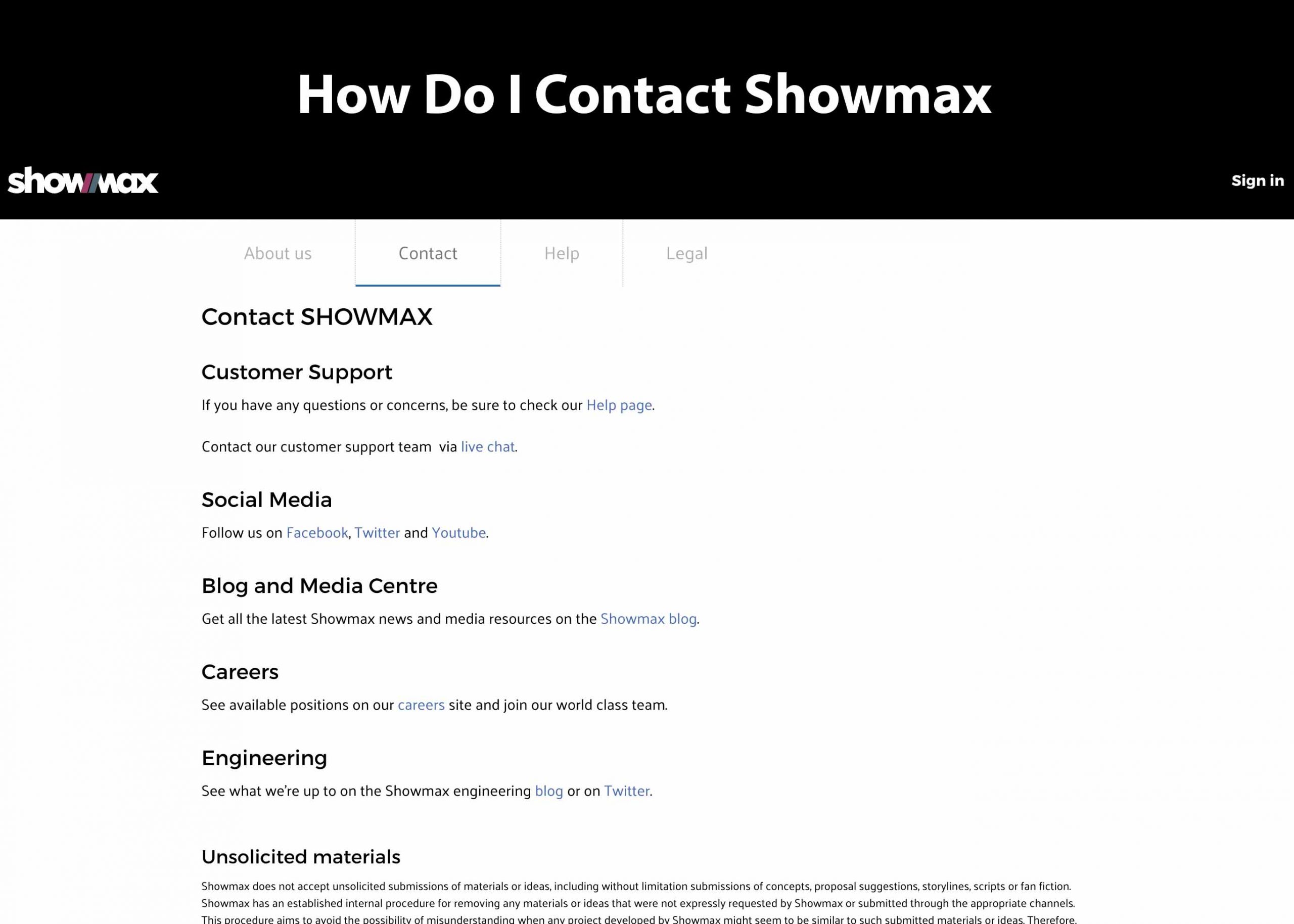 How Do I Contact Showmax