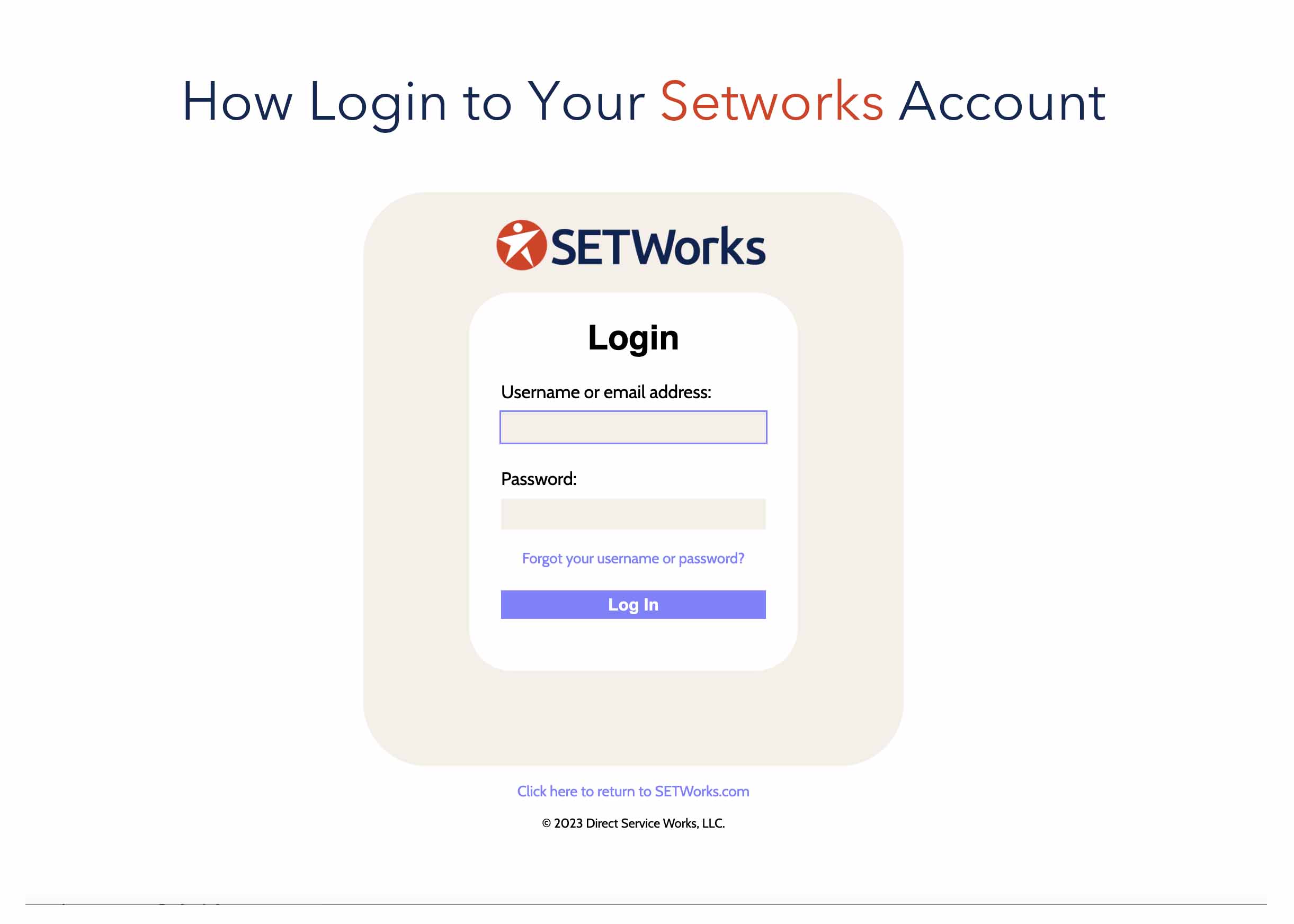 How Login to Your Setworks Account