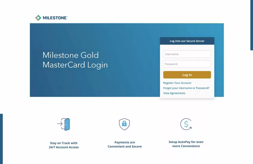 Milestone Gold MasterCard Login
