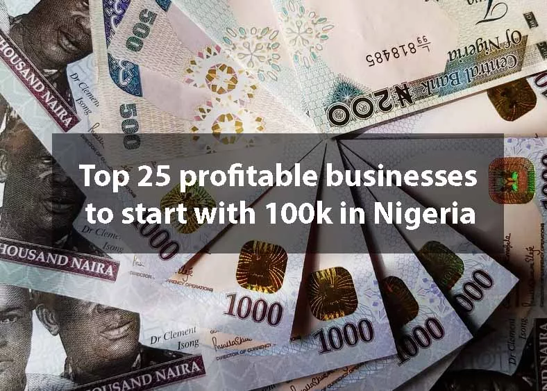 Top 25 profitable businesses to start with 100k in Nigeria