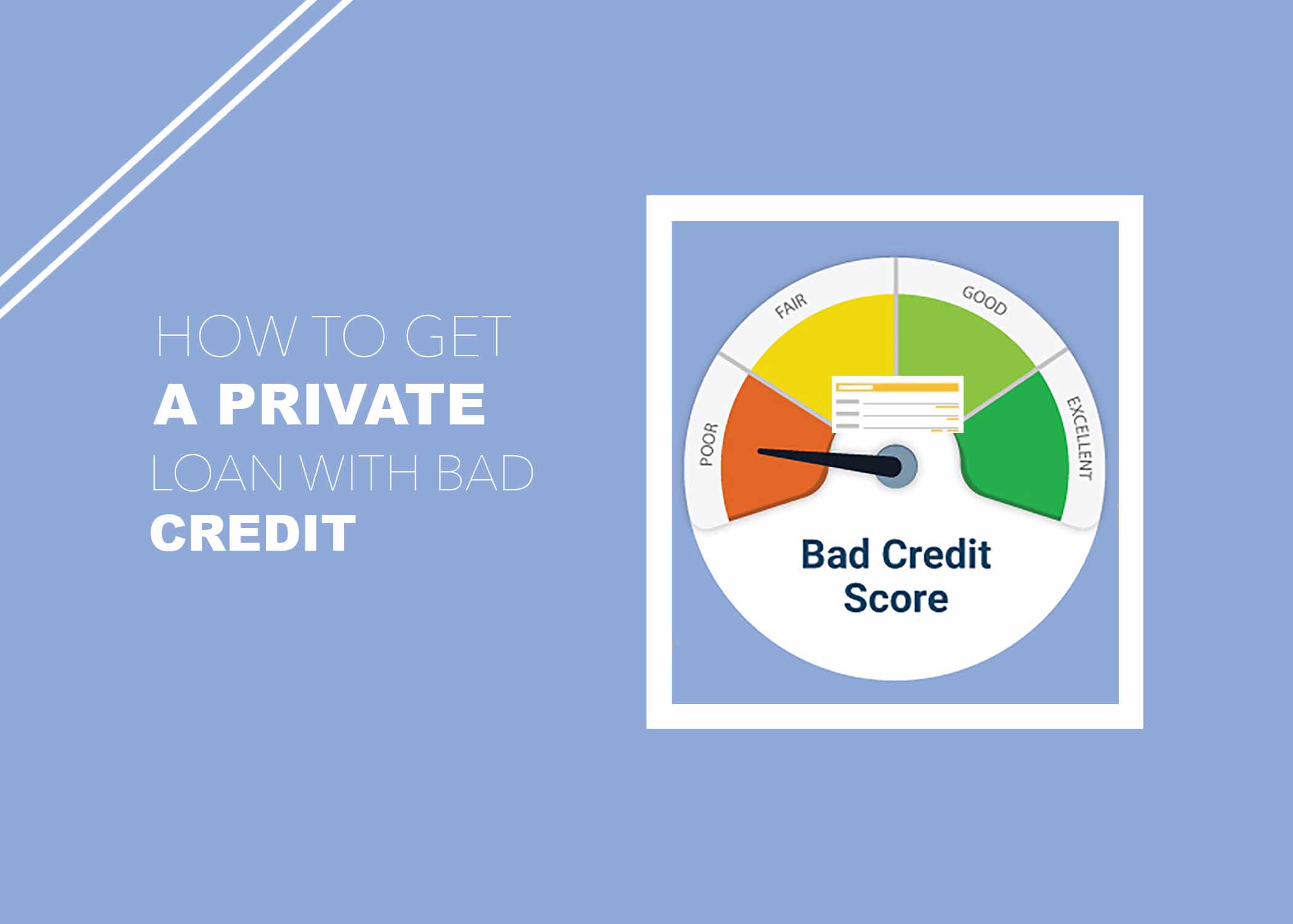 How to Get a Private Loan with Bad Credit